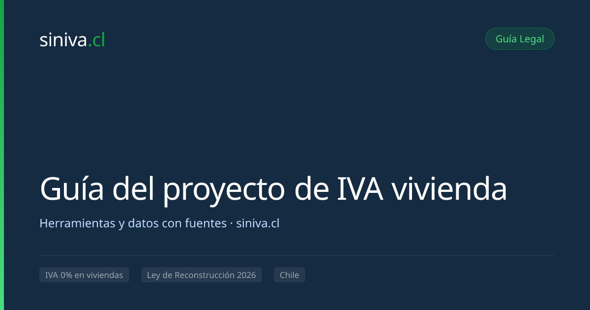 Ley de IVA a la Vivienda Nueva 2026 — Guía Completa | siniva.cl | siniva.cl